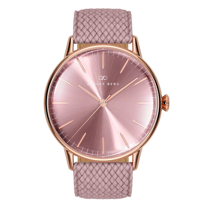 Orchid Rose Gold Pink Perlon - August Berg