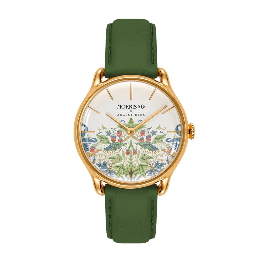 Simply Strawberry Thief Cochineal Olive Green - August Berg