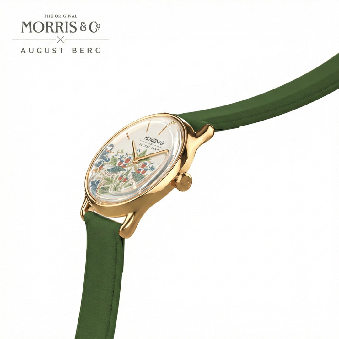 Simply Strawberry Thief Cochineal Olive Green - August Berg