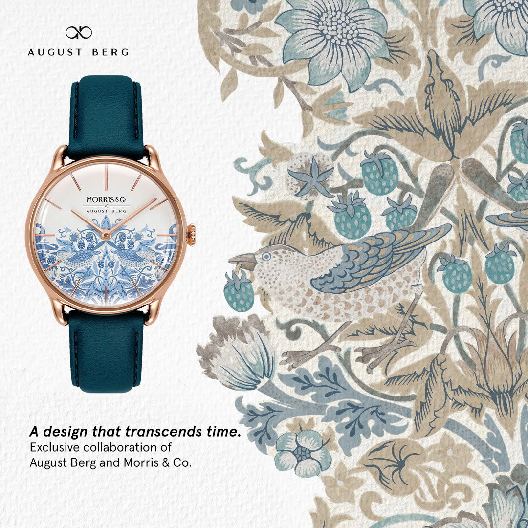 Simply Strawberry Thief Woad Blue - August Berg